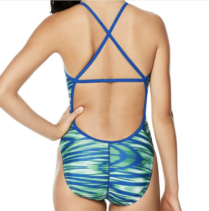 Maplewood Speedo Wave Wall Blue/Green Female Flyback