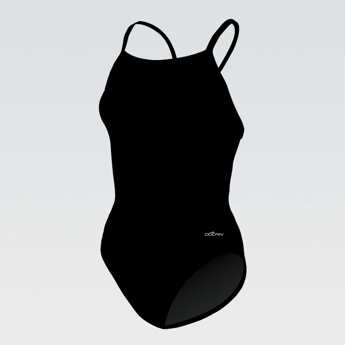 DOLFIN Women's XtraSleek Team Solid V-2 Back One Piece Swimsuit