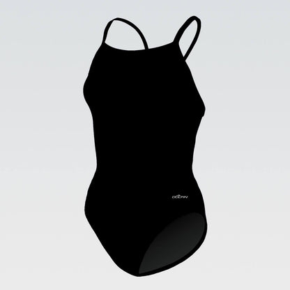 DOLFIN Women's XtraSleek Team Solid V-2 Back One Piece Swimsuit