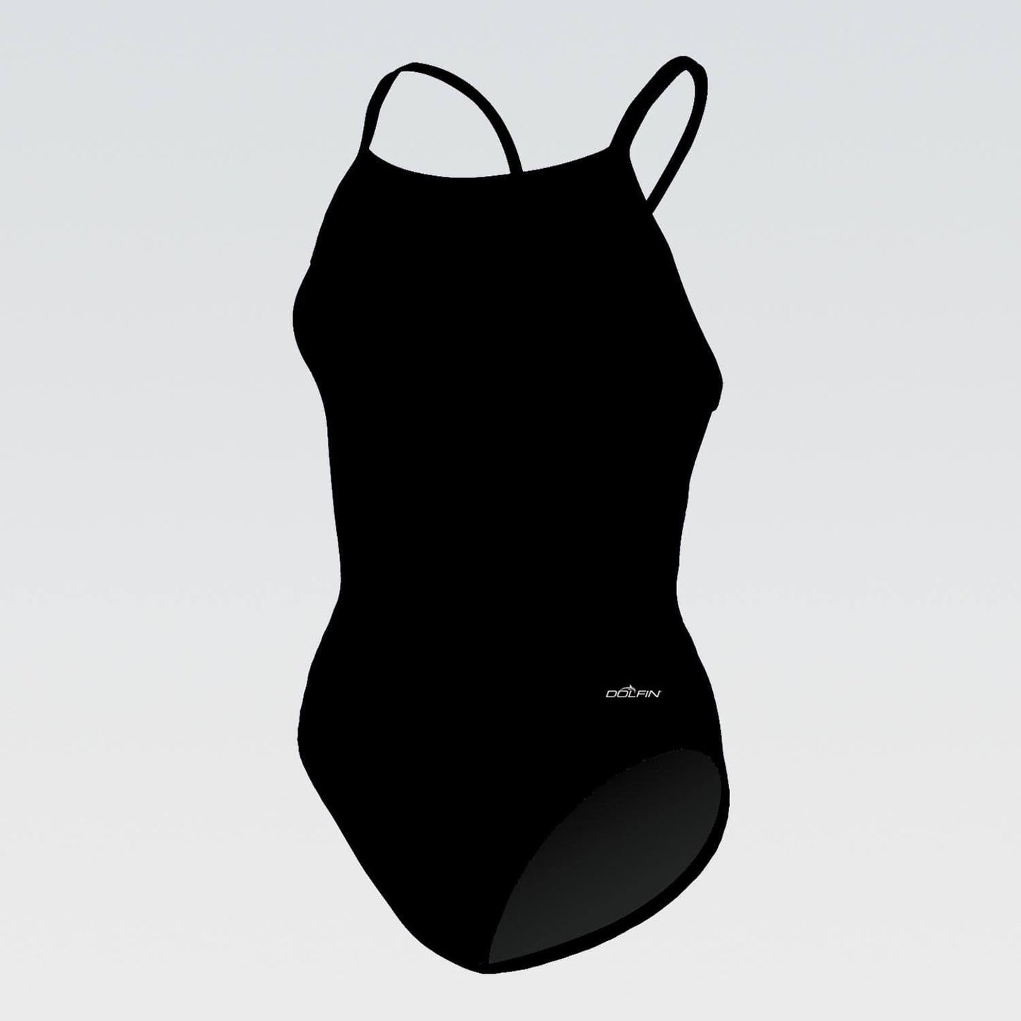 DOLFIN Women's XtraSleek Team Solid V-2 Back One Piece Swimsuit
