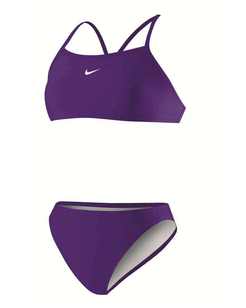 NIKE SWIM Poly Core Solid Sport Top 2 Piece