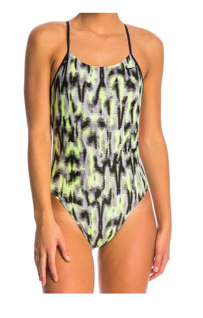 NIKE SWIM Blurred Lines Cut Out Tank