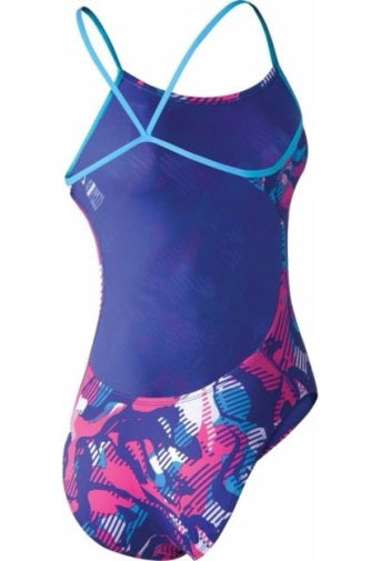 NIKE Women\'s Floral Camo Cut-Out One-Piece Swimsuit