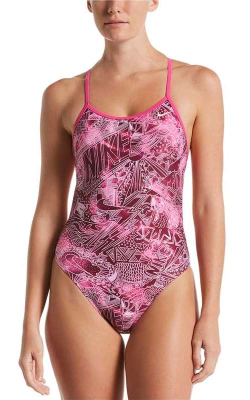 NIKE Women\'s Doodle Crossback One-Piece