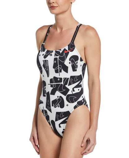NIKE Hydrastrong Multiple Print Spiderback Onepiece