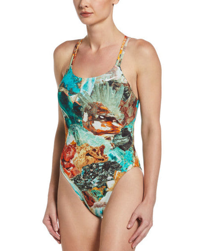 NIKE Hydrastrong Multiple Print Spiderback Onepiece