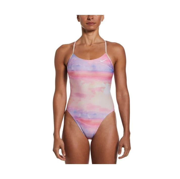 NIKE Women's Hydrastrong Lace Up Tie Back One Piece (8 prints)