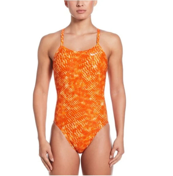 Nike Women\'s HydraStrong Pool Lanes Racerback One Piece Swimsuit