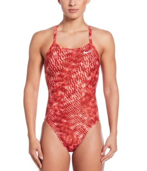 Nike Women\'s HydraStrong Pool Lanes Racerback One Piece Swimsuit