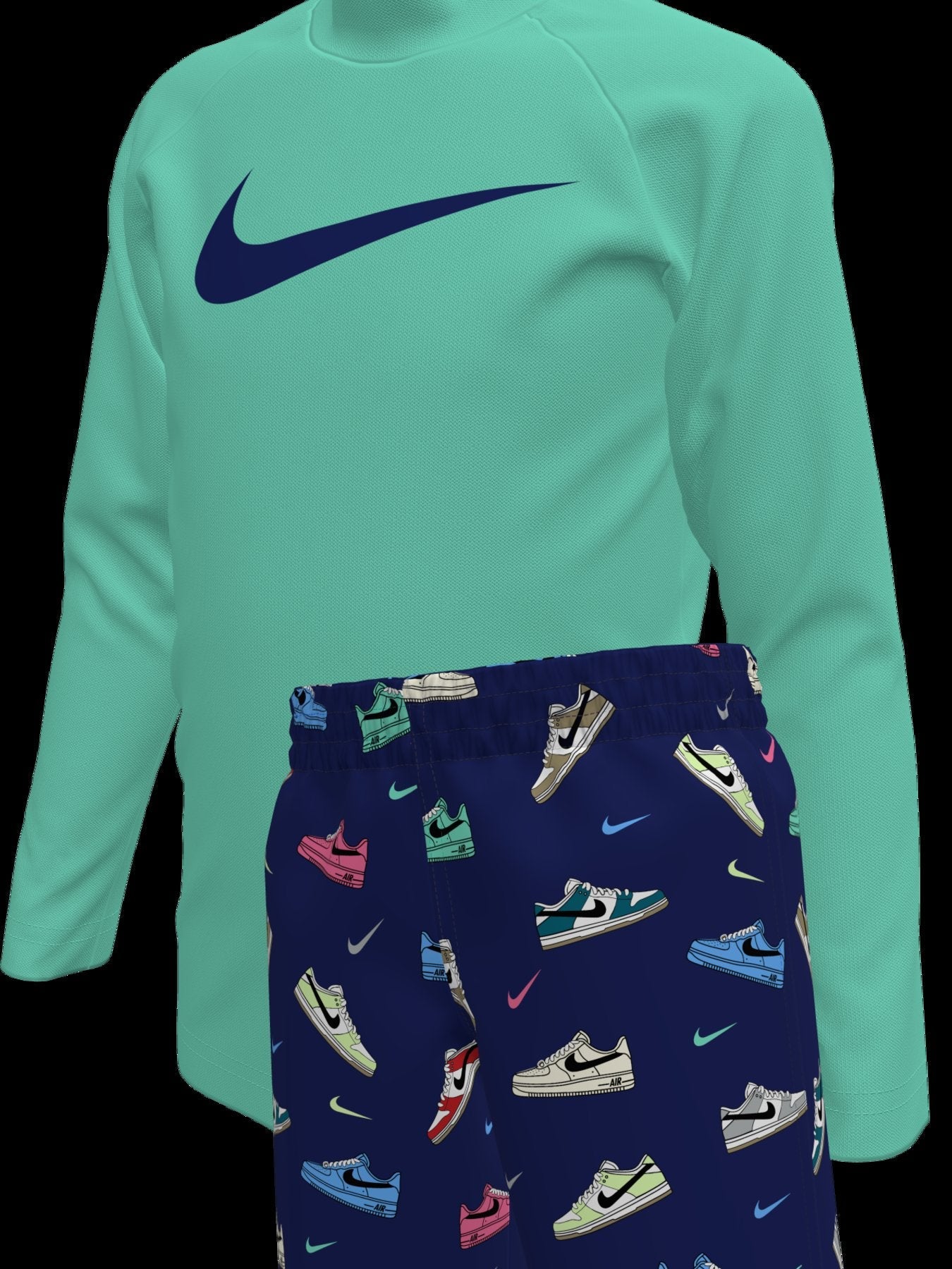 Nike Swim Set Little Kids\' (Boys\') Long Sleeve Top & Short Set