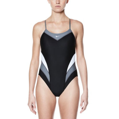 NIKE SWIM Victory Color Block Cut Out Tank