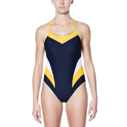 NIKE SWIM Victory Color Block Cut Out Tank