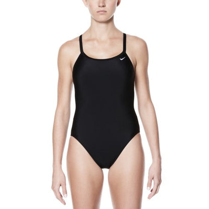 NIKE Nylons Solids Womens Swim Performance Power Back One Piece