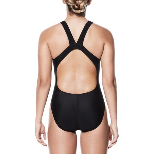 NIKE Nylon Solids Women Swim Performance Fastback One Piece
