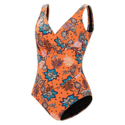 DOLFIN Aquashape Women&#39;s Sweet Escape Moderate Ruched Front One Piece Swimsuit