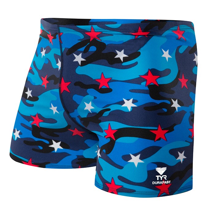 TYR Men\'s Camo Star Square Leg - Adult