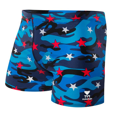 TYR Men\'s Camo Star Square Leg - Adult
