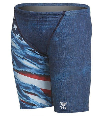 TYR Boys' Live Free All Over Jammer Swimsuit