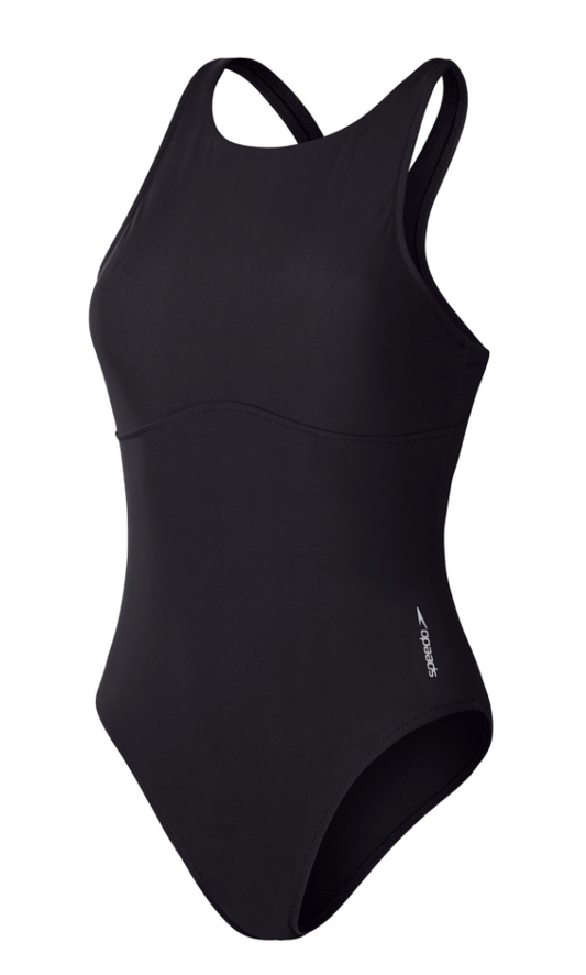 Speedo Women's Solid High Neck 1PC Suit
