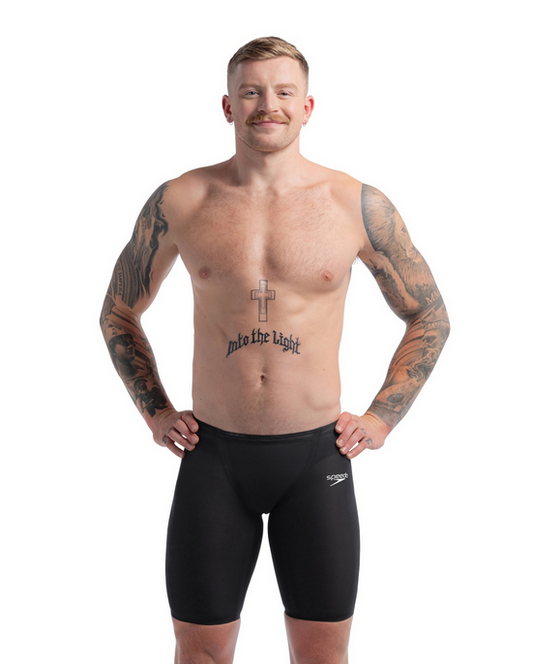 SPEEDO Men\'s LZR Pure Valor 2.0 High Waist Jammer Tech Suit Swimsuit