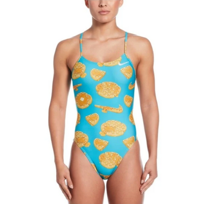 Nike Women's HydraStrong Multi Print Cutout One Piece Swimsuit