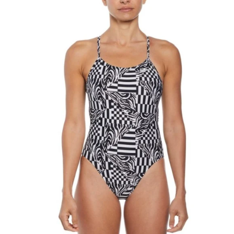 NIKE Women's Hydrastrong Lace Up Tie Back One Piece (8 prints)