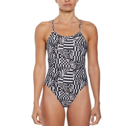 NIKE Women's Hydrastrong Lace Up Tie Back One Piece (8 prints)