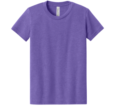 BELLA+CANVAS Youth Heather CVC Tee BC3001YCVC