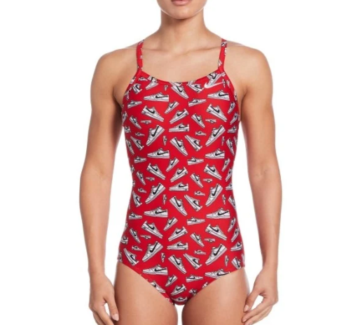 NIKE Women's Hydrastrong Multi Print Racerback One Piece Swimsuit