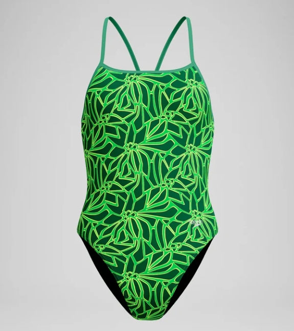 SUMMIT Sharks-Speedo Women's Female Petal Polygon Turnback One Piece Swimsuit