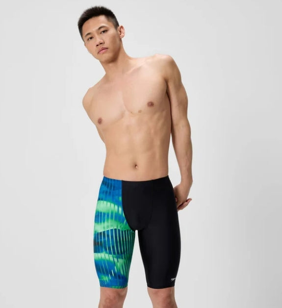 Roycefield-Speedo Men's Linear Lava Jammer Swimsuit