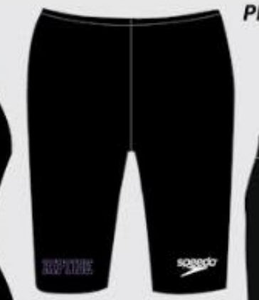 Riptide YMCA Speedo EndraSoft Solid Black with Purple Logo – Male Jammer