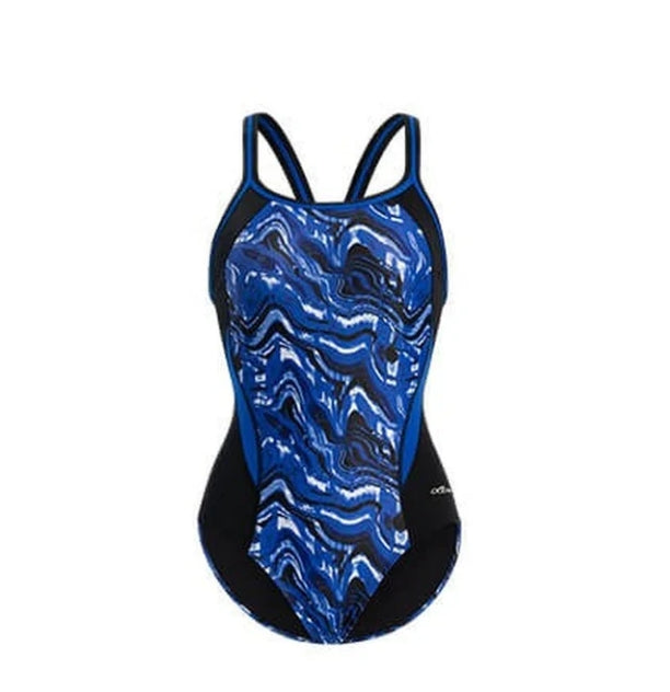 Dolfin Women's Reliance Blaze Color Block DBX Back One Piece Swimsuit