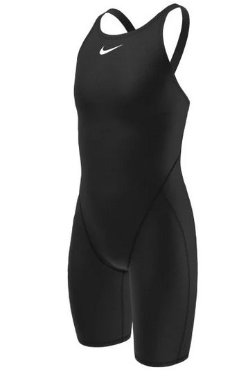 NIKE Girl\'s HydraStrong Open Back Kneeskin Tech Suit Swimsuit