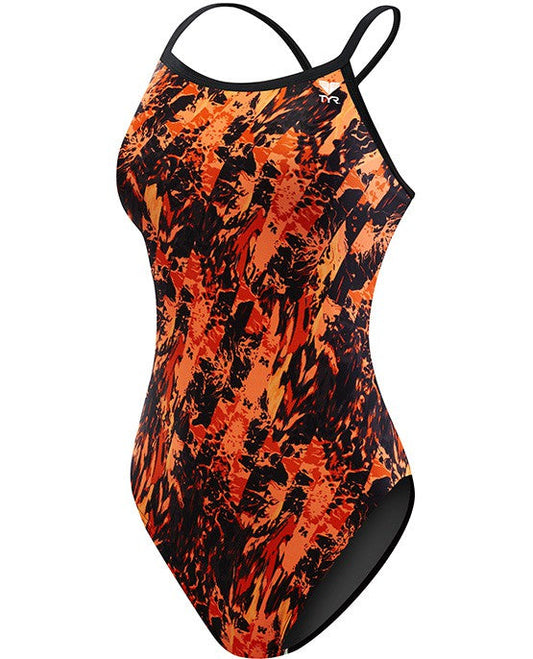 TYR Girls' Glisade Cutoutfit Swimsuit Youth