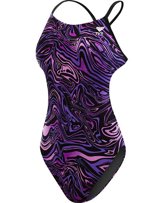 TYR Girls' Heat Wave Cutoutfit Swimsuit- Youth
