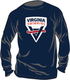 Virginia Swimming Team Long Sleeve T-shirt - Navy