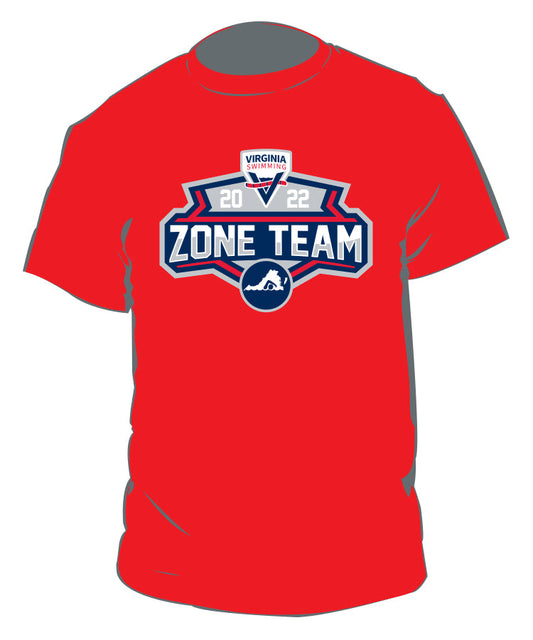 Virginia Swimming Virginia Swimming Team Short Sleeved Tee Shirt - Red