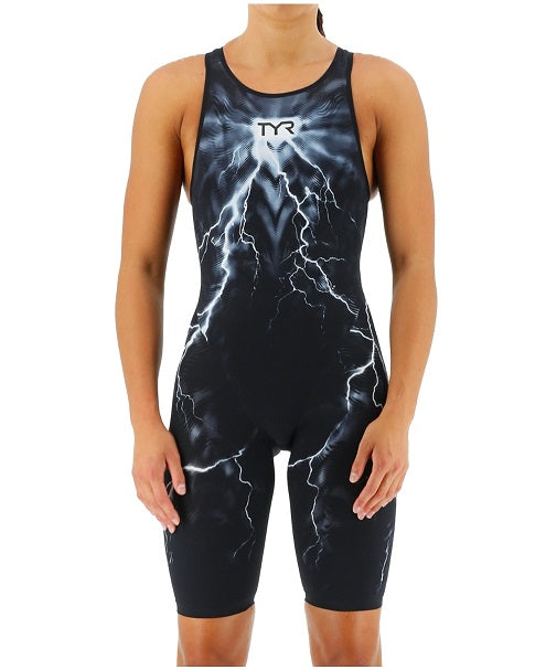 TYR Womens Oblivion Venzo Phantom Open Back Swimsuit