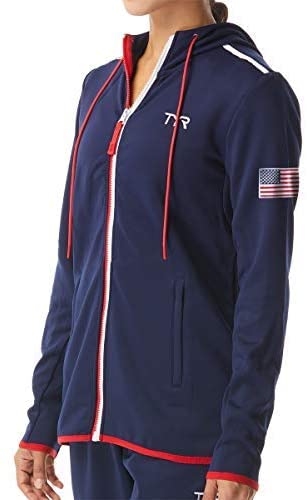 TYR Womens USA Alliance Podium Full Zip Hoodie