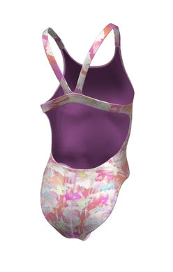 Nike Women\'s Hydrastrong Multi Print Fastback One Piece Swimsuit