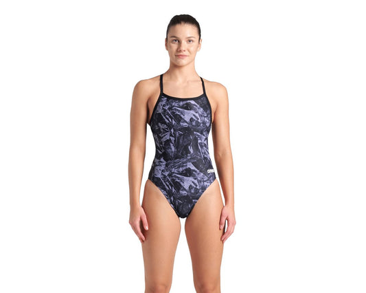 Arena Women's Team Crackle One Piece Swimsuit Challenge Back