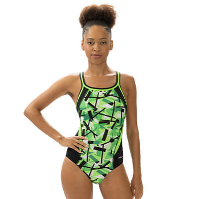 Dolfin Reliance Women's Razor Color Block DBX Back One Piece Swimsuit