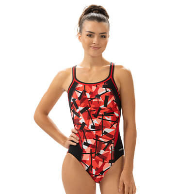 Dolfin Reliance Women's Razor Color Block DBX Back One Piece Swimsuit