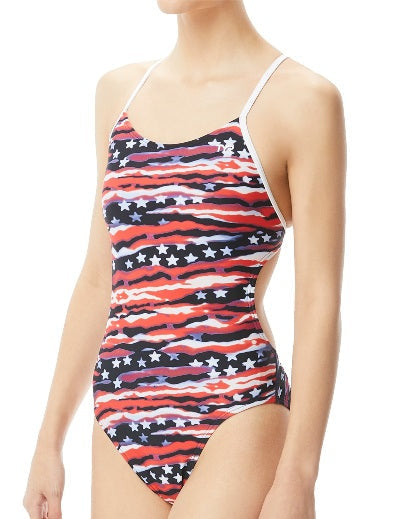 TYR Women&#39;s All American Cutoutfit Swimsuit