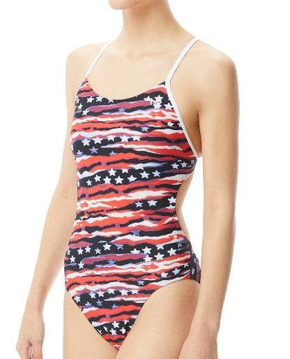 TYR Women&#39;s All American Cutoutfit Swimsuit