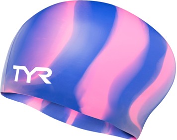 TYR Multi-Color Long Hair Silicone Swim Cap