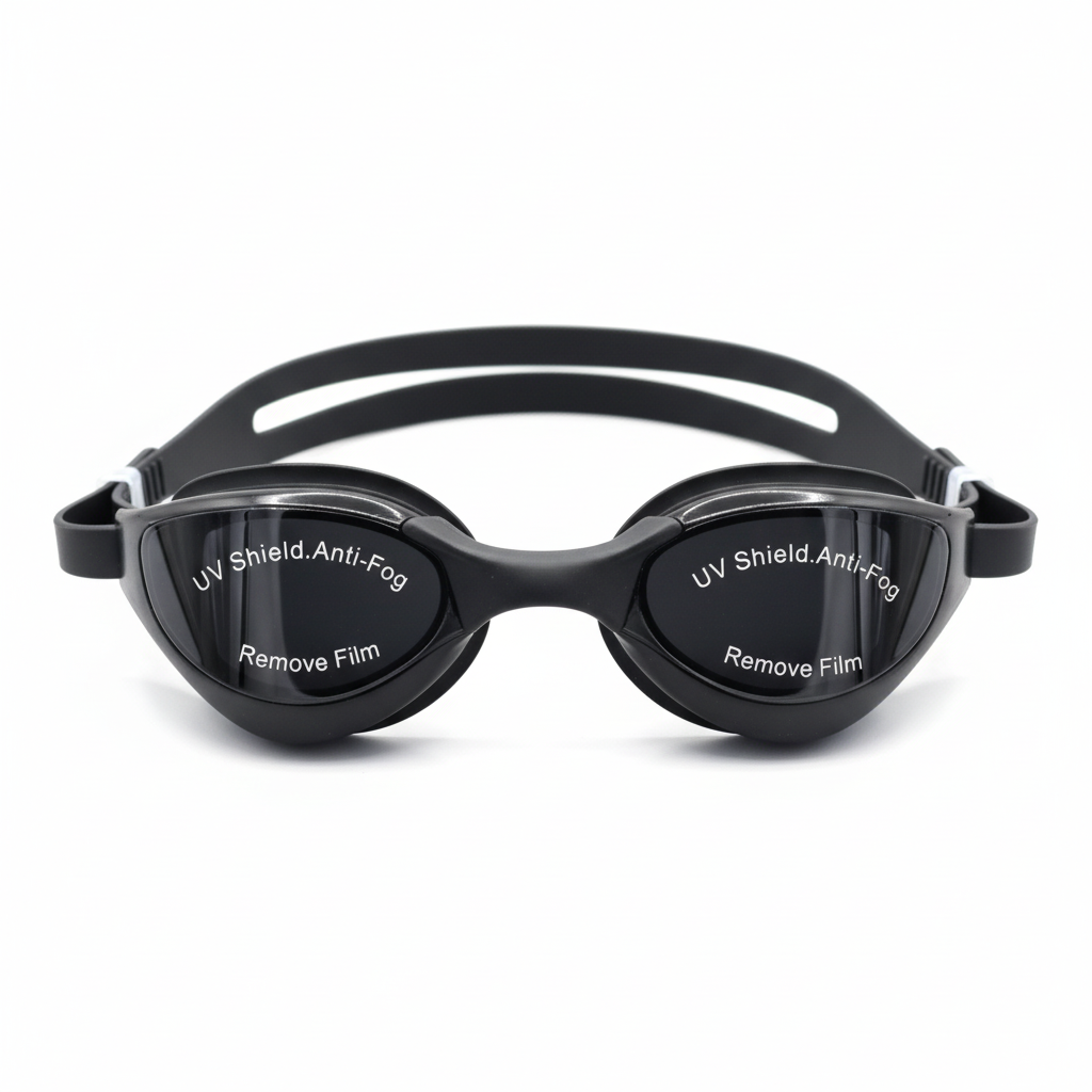 Enhanced Black Swim Goggles