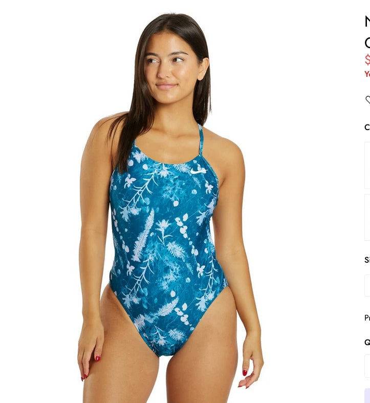 Nike Womens Hydrastrong Multi Print Cutout One Piece