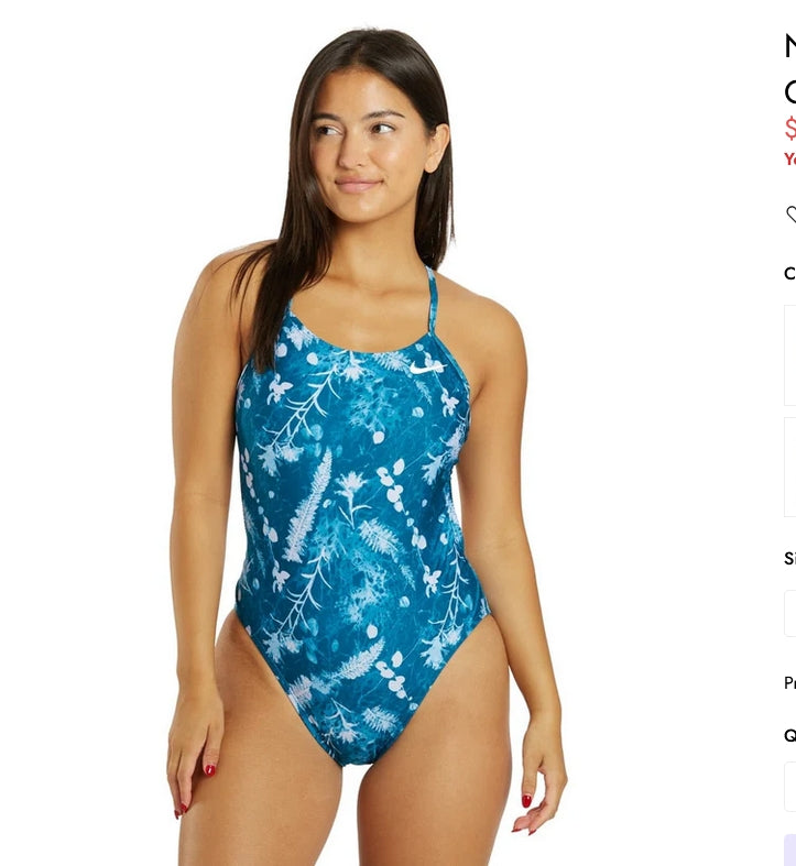 Nike Womens Hydrastrong Multi Print Cutout One Piece